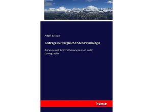 9783741120381 - Beitrage zur vergleichenden Psychologie - Adolf Bastian Kartoniert (TB)