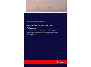 9783741150692 - Versuch einer Encyklopädie der Philosophie - Johann H G Heusinger Kartoniert (TB)