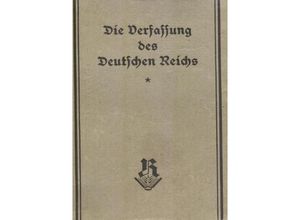 9783741819964 - Die Weimarer Verfassung (Originalausgabe 1919) - Peter Frühwald Kartoniert (TB)