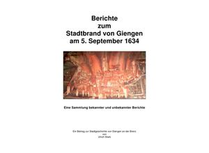 9783741833885 - Beiträge zur Stadtgeschichte von Giengen an der Brenz   Berichte zum Giengener Stadtbrand 1634 - Ulrich Stark Kartoniert (TB)