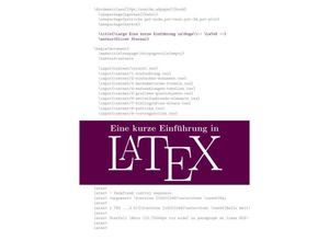 9783741883811 - Eine kurze Einführung in LaTeX - Oliver Sternal Kartoniert (TB)