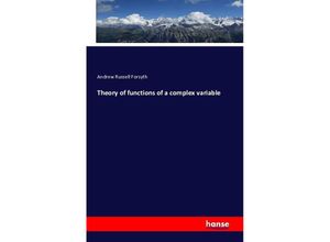 9783742892430 - Theory of functions of a complex variable - Andrew Russell Forsyth Kartoniert (TB)