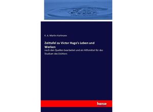 9783743307902 - Zeittafel zu Victor Hugos Leben und Werken - K A Martin Hartmann Kartoniert (TB)