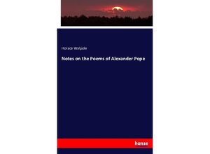 9783743345836 - Notes on the Poems of Alexander Pope - Horace Walpole Kartoniert (TB)