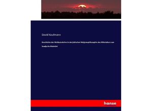 9783743351615 - Geschichte der Attributenlehre in der jüdischen Religionsphilosophie des Mittelalters von Saadja bis Maimûni - David Kaufmann Kartoniert (TB)