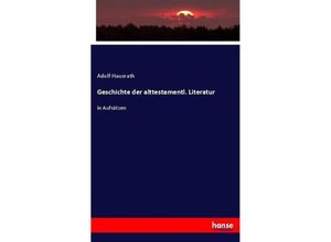 9783743600638 - Geschichte der alttestamentl Literatur - Adolf Hausrath Kartoniert (TB)