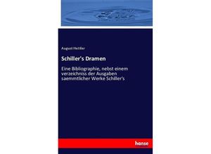 9783743648302 - Schillers Dramen - August Hettler Kartoniert (TB)