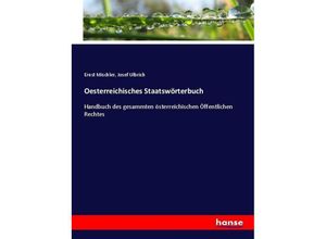 9783743672147 - Oesterreichisches Staatswörterbuch - Ernst Mischler Josef Ulbrich Kartoniert (TB)