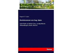 9783743684386 - Reminiscenzen von Aug Spies - August VT Spies Kartoniert (TB)