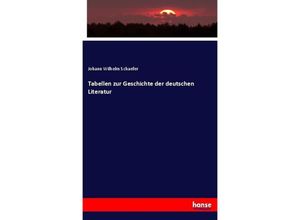 9783743688636 - Tabellen zur Geschichte der deutschen Literatur - Johann Wilhelm Schaefer Kartoniert (TB)