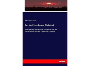 9783743688964 - Aus der Petersburger Bibliothek - Adolf Neubauer Kartoniert (TB)