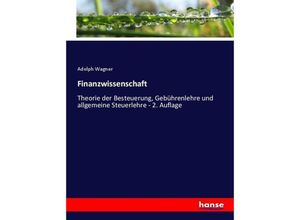 9783744601184 - Finanzwissenschaft - Adolph Wagner Kartoniert (TB)