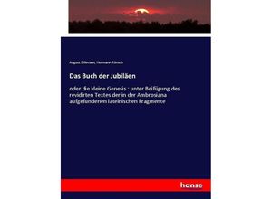 9783744612043 - Das Buch der Jubiläen - August Dillmann Hermann Rönsch Kartoniert (TB)