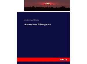 9783744657013 - Nomenclator Philologorum - Friedrich August Eckstein Kartoniert (TB)