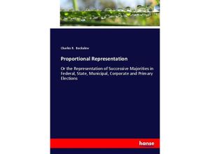 9783744670968 - Proportional Representation - Charles R Buckalew Kartoniert (TB)