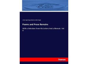 9783744688536 - Poems and Prose Remains - Arthur Hugh Clough Blanche Smith Clough Kartoniert (TB)