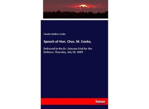 9783744786195 - Speech of Hon Chas M Cooke - Charles Mather Cooke Kartoniert (TB)