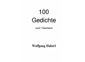 9783745057195 - 100 Gedichte (und 1 Nachwort) - Wolfgang Haberl Kartoniert (TB)