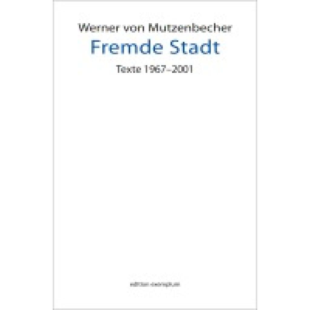 9783745511833 - Mutzenbecher Werner von Fremde Stadt