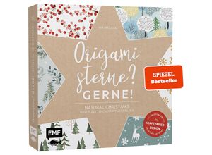 9783745907247 - Origamisterne? Gerne! - Natural Christmas - Weihnachtliches Bastelset zum Sofort-Losfalten - Ina Mielkau Kartoniert (TB)