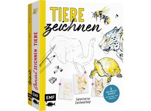 9783745919585 - Tiere zeichnen - Das XXL-Starter-Set Zwei Bücher im Bundle - Susanne Loose Andreas M Modzelewski Johanna Atorf Kartoniert (TB)