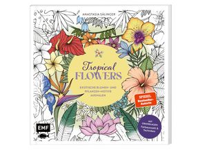 9783745920888 - Tropical Flowers - Exotische Blumen- und Pflanzen-Motive ausmalen - Anastasia Sälinger Kartoniert (TB)