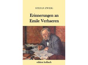 9783746762111 - Erinnerungen an Emile Verhaeren - Stefan Zweig Kartoniert (TB)