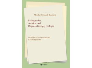 9783746921976 - Fachsprache Arbeits- und Organisationspsychologie - Monika Hornacek Banasova Kartoniert (TB)