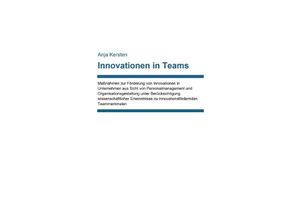 9783748533238 - Innovationen in Teams - Anja Kersten Kartoniert (TB)