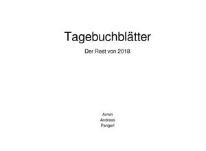 9783748535478 - Tagebuchblätter - Armin Pangerl Kartoniert (TB)