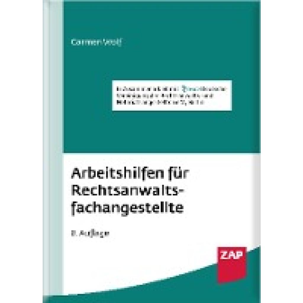 9783750800267 - Wolf Carmen Arbeitshilfen für Rechtsanwaltsfachangestellte