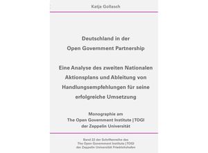 9783752945959 - Deutschland in der Open Government Partnership - Katja Gollasch Kartoniert (TB)