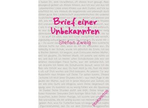 9783752994612 - Brief einer Unbekannten - Stefan Zweig Kartoniert (TB)