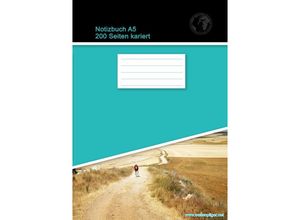 9783753138879 - Notizbuch A5 200 Seiten kariert (Softcover Petrol) - Christian Brondke Kartoniert (TB)