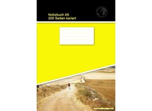 9783753138916 - Notizbuch A5 200 Seiten kariert (Softcover Gelb) - Christian Brondke Kartoniert (TB)