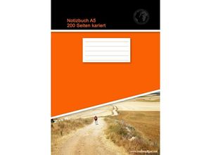 9783753138923 - Notizbuch A5 200 Seiten kariert (Softcover Orange) - Christian Brondke Kartoniert (TB)