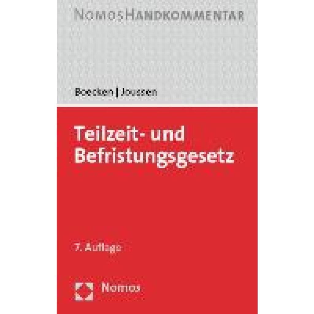 9783756010271 - Boecken Winfried Teilzeit- und Befristungsgesetz