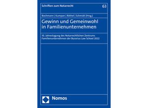 9783756010875 - Gewinn und Gemeinwohl in Familienunternehmen Kartoniert (TB)