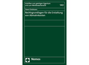 9783756011087 - Rechtsgrundlagen für die Erstattung von Abmahnkosten - Yoweri Oedekoven Kartoniert (TB)