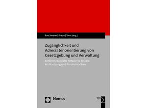 9783756013722 - Zugänglichkeit und Adressatenorientierung von Gesetzgebung und Verwaltung Kartoniert (TB)