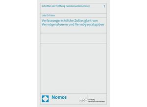 9783756013951 - Verfassungsrechtliche Zulässigkeit von Vermögensteuern und Vermögensabgaben - Udo Di Fabio Kartoniert (TB)