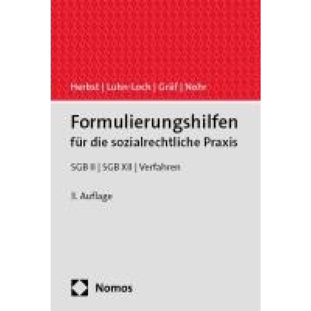 9783756017195 - Herbst Sebastian Formulierungshilfen für die sozialrechtliche Praxis 9783756017195 - Herbst Sebastian Formulierungshilfen für die sozialrechtliche Praxis