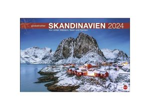 9783756400935 - Skandinavien Globetrotter Kalender 2024 Stille Wasser rote Holzhäuser - der Wandkalender XL zeigt Skandinavien in großartigen Fotos Idyllische Aufn