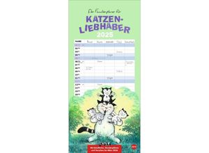 9783756405770 - Familienkalender 1598 Katzenliebhaber 1 Monat   1 Seite 5 Spalten 21x45cm 2025 9783756405770 Heye