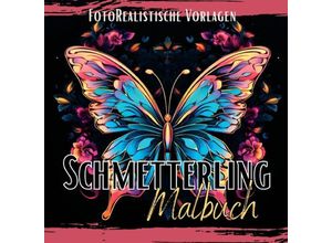 9783758429217 - Schmetterling Malbuch Fotorealistisch - Lucys Schwarze Malbücher Kartoniert (TB)