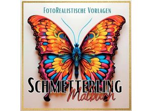 9783758429255 - Malbuch Schmetterling Fotorealistisch - Lucys Schwarze Malbücher Kartoniert (TB)