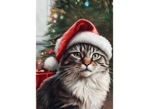 9783758434846 - Katzen Notizheft Weihnachten Süßes Katze Notizbuch mit 55 Motivationssprüchen Geschenkidee für Katzenliebhaber Frauen Teenager Katzenliebhaber - Kenya Kooper Kartoniert (TB)