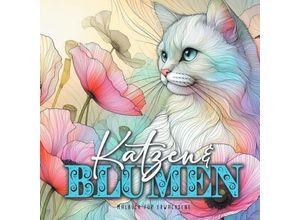 9783758469787 - Katzen und Blumen Malbuch für Erwachsene - Monsoon Publishing Musterstück Grafik Kartoniert (TB)