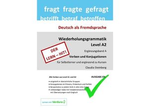 9783758484162 - DaF - Wiederholungsgrammatik A2 - Ergänzungsband A - Verben und Konjugationen - Ausgabe EN - Claudia Steinberg Kartoniert (TB)