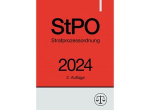 9783758489808 - Strafprozessordnung - StPO 2024 - Ronny Studier Kartoniert (TB)